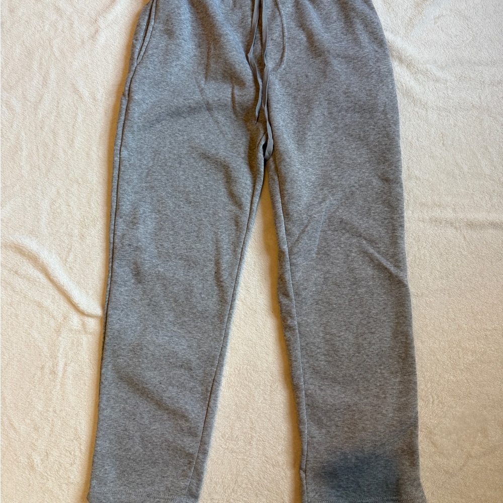 Gray Wide Leg Sweatpants
